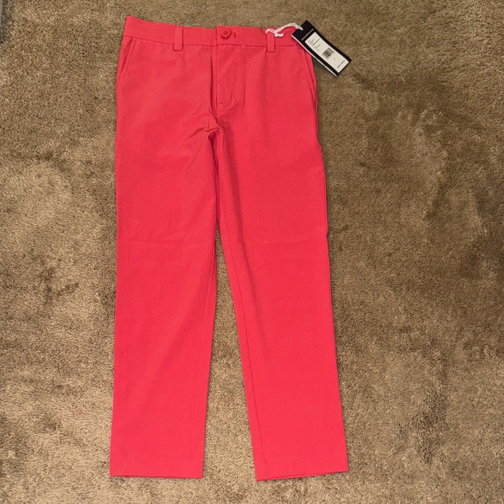 Vineyard Vines NWT Boys Sailor Red Performance Pants Size 7